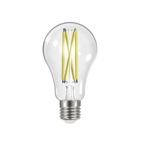 Satco 12.5W LED A19 Bulb, Dimmable, E26, 1500 lm, 120V, 4000K, Clear