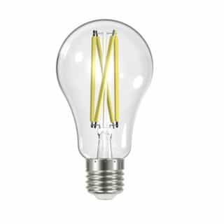 Satco 12.5W LED A19 Bulb, E26, Dimmable, 1500 lm, 120V, Clear, 5000K