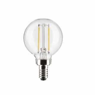 Satco 3W LED G16.5 Bulb, Dimmable, E12, 200 lm, 120V, 2700K, Clear