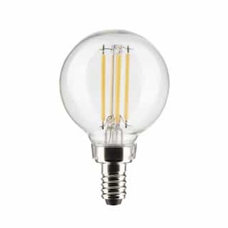 4W LED G16.5 Bulb, Dimmable, E12, 350 lm, 120V, 2700K, Clear