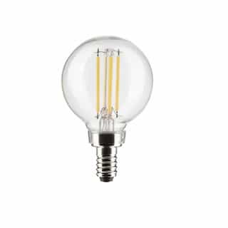 4W LED G16.5 Bulb, Dimmable, E12, 350 lm, 120V, 3000K, Clear