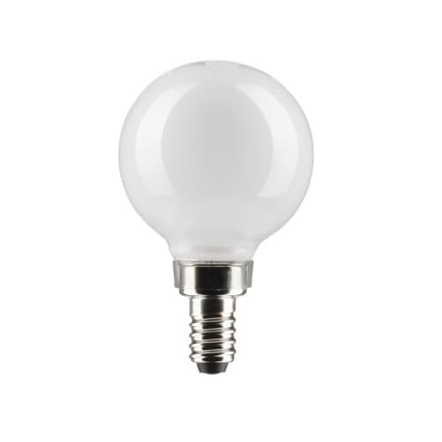 5.5W LED G16.5 Bulb, Dimmable, E12, 500 lm, 120V, 3000K, Frosted
