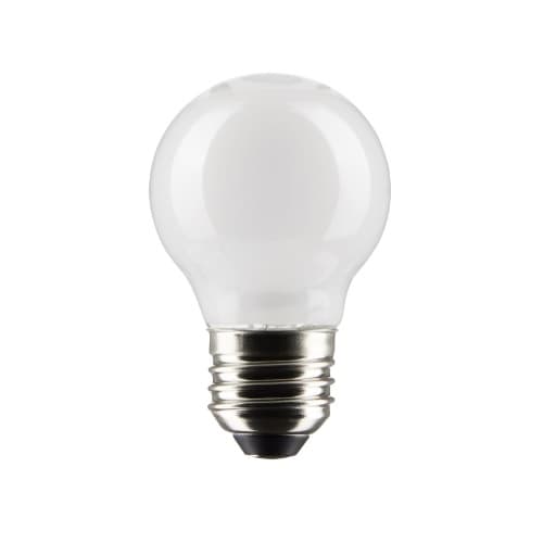 Satco 5.5W LED G16.5 Bulb, Dimmable, E26, 500 lm, 120V, 3000K, Frosted
