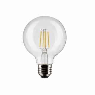 4.5W LED G25 Bulb, Dimmable, E26, 350 lm, 120V, 3000K, Clear