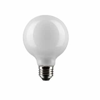 Satco 4.5W LED G25 Bulb, Dimmable, E26, 350 lm, 120V, 2700K, White