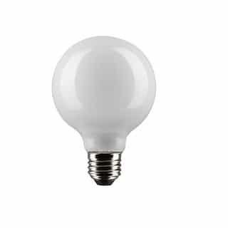 Satco 4.5W LED G25 Bulb, Dimmable, E26, 350 lm, 120V, 4000K, White
