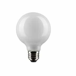 4.5W LED G25 Bulb, Dimmable, E26, 350 lm, 120V, 2700K, White, 2 PK