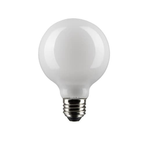 Satco 6W LED G25 Bulb, Dimmable, E26, 500 lm, 120V, 2700K, Frosted
