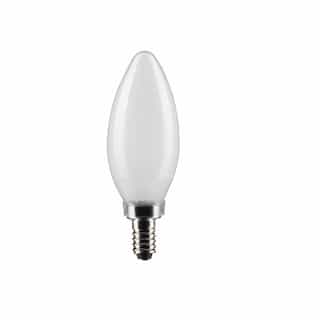 4W LED B11 Bulb, Dimmable, E12, 350 lm, 120V, 2700K, Frosted