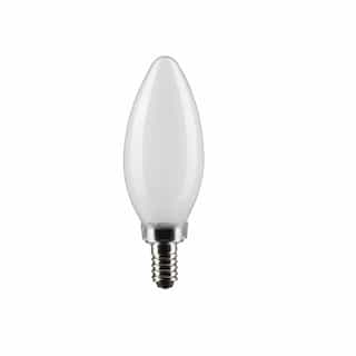 4W LED B11 Bulb, Dimmable, E12, 350 lm, 120V, 3000K, Frosted