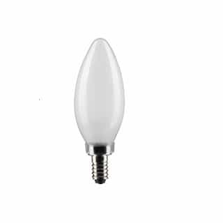 4W LED B11 Bulb, Dimmable, E12, 350 lm, 120V, 5000K, Frosted