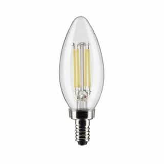 Satco 5.5W LED B11 Bulb, Dimmable, E12 Base, 500 lm, 120V, 2700K