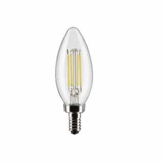 5.5W LED B11 Bulb, Dimmable, E12, 500 lm, 120V, 3000K, Clear