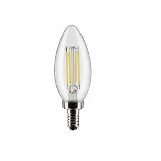 5.5W LED B11 Bulb, Dimmable, E12, 500 lm, 120V, 5000K, Clear