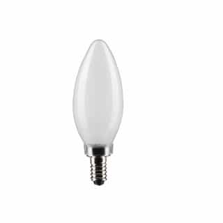 5.5W LED B11 Bulb, Dimmable, E12, 500 lm, 120V, 3000K, Frosted