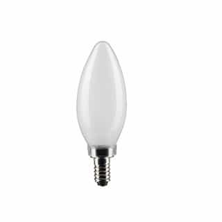 5.5W LED B11 Bulb, Dimmable, E12, 500 lm, 120V, 4000K, Frosted
