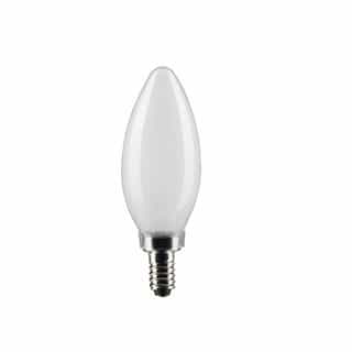 5.5W LED B11 Bulb, Dimmable, E12, 500 lm, 120V, 5000K, Frosted