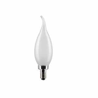 4W LED CA10 Bulb, Dimmable, E12, 350 lm, 120V, 3000K, Frosted