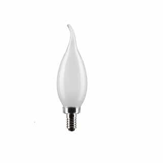5.5W LED CA10 Bulb, Dimmable, E12, 500 lm, 120V, 2700K, Frosted