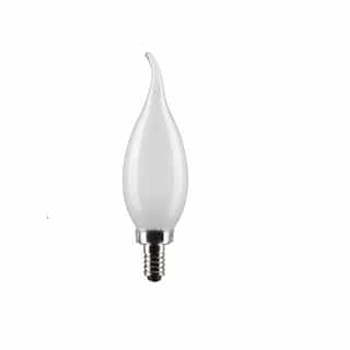 5.5W LED CA10 Bulb, Dimmable, E12, 500 lm, 120V, 3000K, Frosted