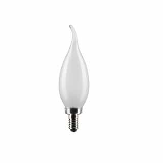 5.5W LED CA10 Bulb, Dimmable, E12, 500 lm, 120V, 4000K, Frosted