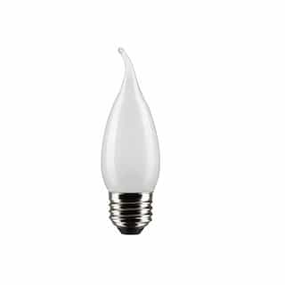 4W LED CA10 Bulb, Dimmable, E26, 350 lm, 120V, 4000K, Frosted