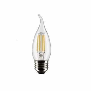 Satco 5.5W LED CA10 Bulb, Dimmable, E26, 500 lm, 120V, 2700K, Clear