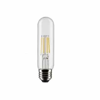 Satco 5.5W LED T10 Bulb, Dimmable, E26, 450 lm, 120V, 2700K, Clear