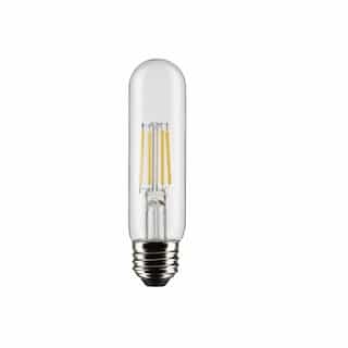 Satco 5.5W LED T10 Bulb, Dimmable, E26, 450 lm, 120V, 3000K, Clear