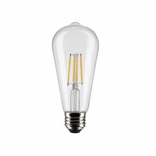 Satco 5W LED ST19 Bulb, Dimmable, E26, 425 lm, 120V, 2700K, Clear