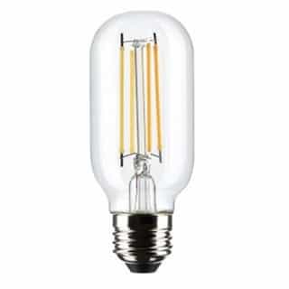 Satco 5.5W LED T14 Bulb, Dimmable, E26, 500 lm, 120V, 2700K, Clear/Amber