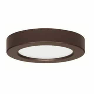 10.5W Round 5.5 Inch LED Flush Mount, Dimmable, 3000K, Bronze