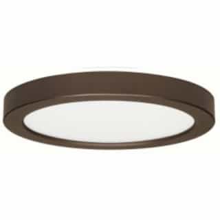 18.5W Round 9 Inch LED Flush Mount, Dimmable, 3000K, Bronze