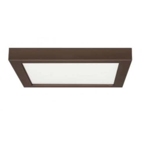 Satco 18.5W Square 9 Inch LED Flush Mount, Dimmable, 3000K, Bronze