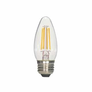 Satco 2.5W LED B11 Bulb, Dimmable, E26, 180 lm, 120V, 2700K, Clear