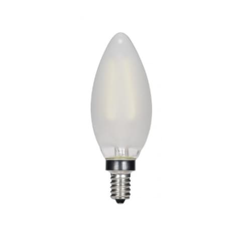 Satco 4.5W LED B11 Bulb, Dimmable, E12, 330 lm, 120V, 2700K, Frosted