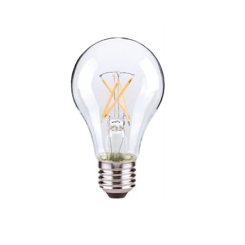 Satco 5W LED A19 Bulb, 40W Inc. Retrofit, Dim, E26, 450 lm, 2700K