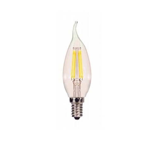 4.5W LED CA10 Bulb, 40W Inc. Retrofit, E12, 350 lm, 120V, 2700K, Clear