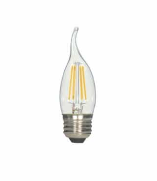 5.5W LED CA10 Bulb, 60W Inc. Retrofit, E26, 500 lm, 120V, 2700K, Clear