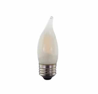 Satco 4.5W LED CA10 Bulb, Flame Tip, Dimmable, E26, 350 lm, 120V, 2700K, Frosted
