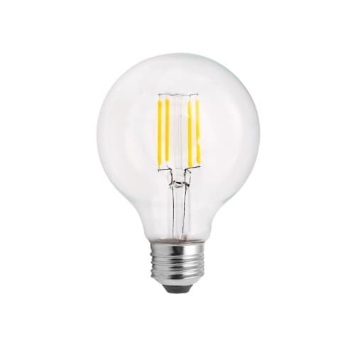 Satco 5.5W LED G25 Bulb, 60W Inc. Retrofit, E26, 500 lm, 120V, 2700K, Clear