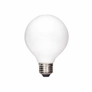 Satco 5.5W LED G25 Bulb, 60W Inc. Retrofit, E26, 500 lm, 120V, 2700K, White