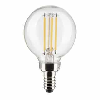 4W LED G16.5 Bulb, E12 Base, 90CRI, 350 lm, 120V, 2700K, Clear, 2PK