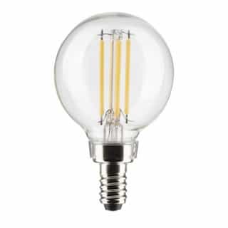 Satco 4W LED G16.5 Bulb, E12 Base, 90CRI, 350 lm, 120V, 3000K, Clear, 2PK