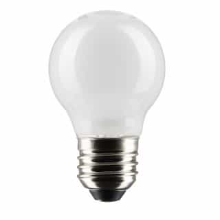 Satco 4.5W LED G16.5 Bulb, E26 Base, 90CRI, 350 lm, 120V, 2700K, White, 2PK