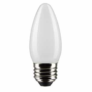 4W LED B11 Bulb, Dimmable, E26, 350 lm, 120V, 2700K, Frosted, 2PK