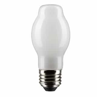 Satco 5W LED BT15 Bulb, Dimmable, E26, 450 lm, 120V, 2700K, White, 2PK