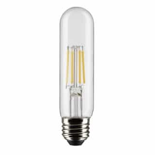 Satco 5.5W LED T10 Bulb, Dimmable, E26, 450 lm, 120V, 2700K, Clear, 2PK