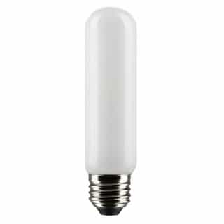 Satco 5.5W LED T10 Bulb, Dimmable, E26, 450 lm, 120V, 3000K, Frosted, 2PK