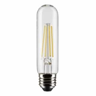 Satco 8W LED T10 Bulb, Dimmable, E26, 800 lm, 120V, 2700K, Clear, 2PK